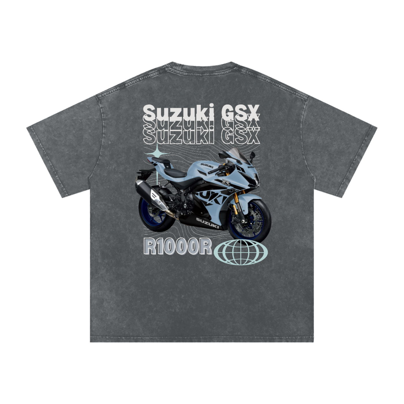 Suzuki GSX R1000R Acid Wash Oversize T-Shirt