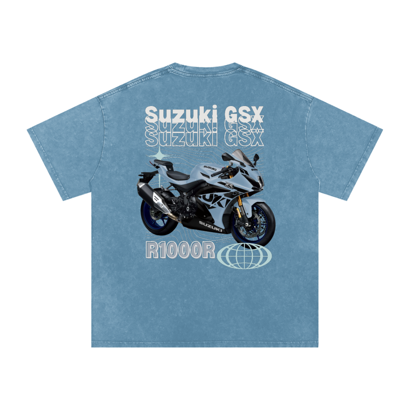 Suzuki GSX R1000R Acid Wash Oversize T-Shirt