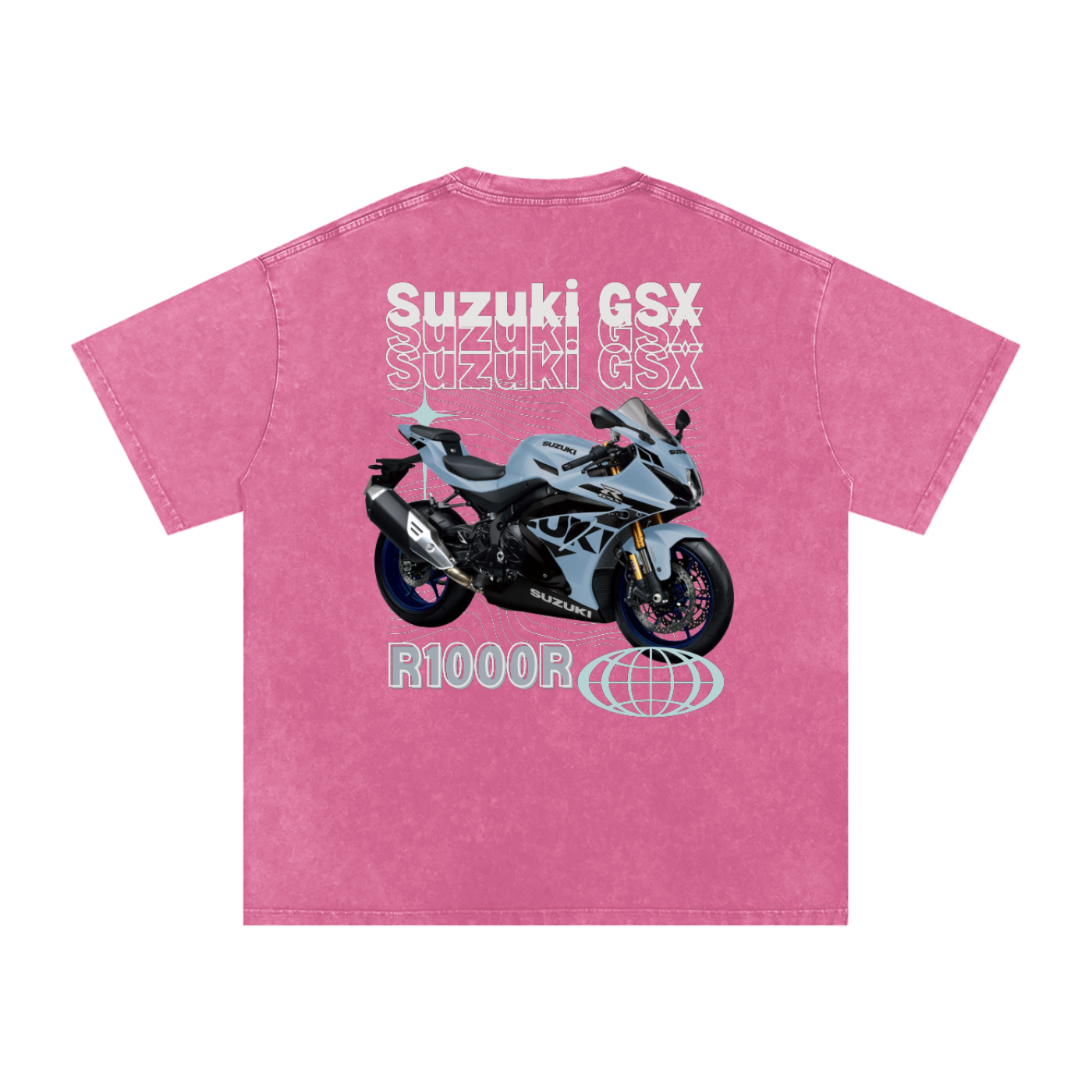 Suzuki GSX R1000R Acid Wash Oversize T-Shirt