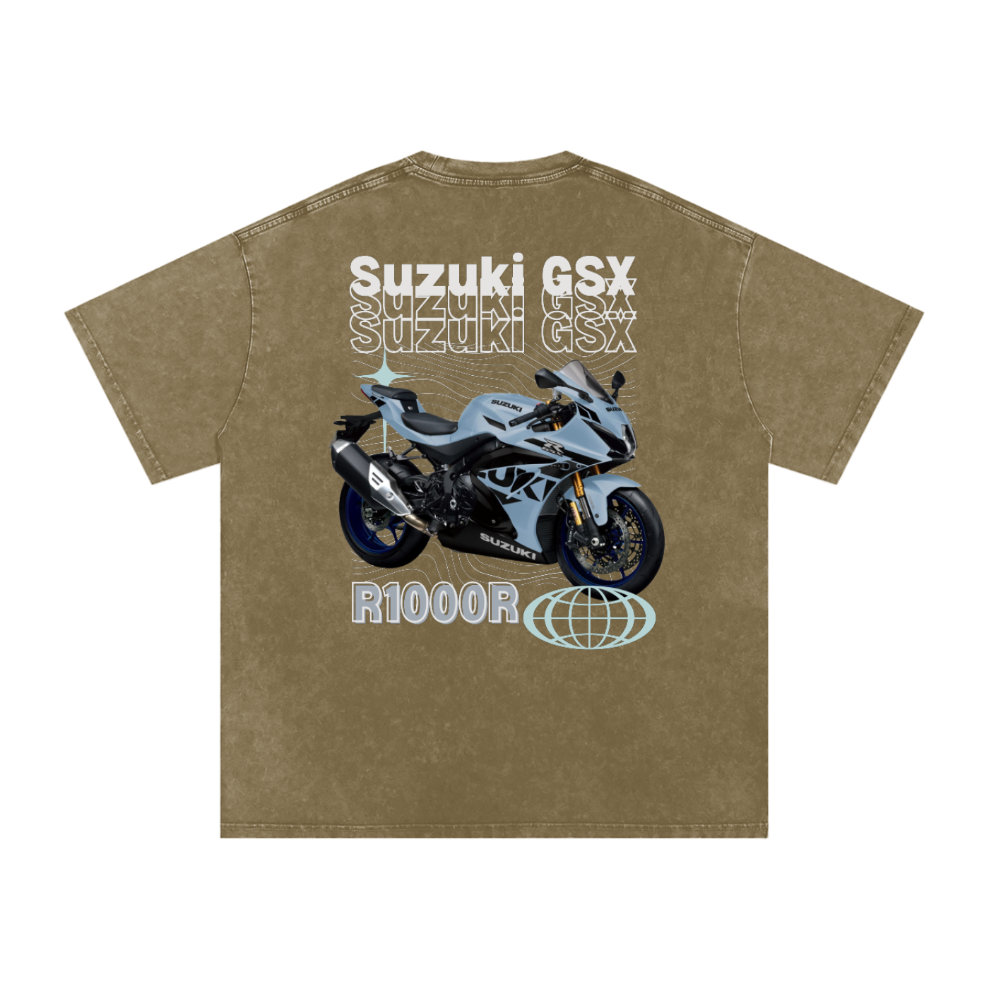 Suzuki GSX R1000R Acid Wash Oversize T-Shirt