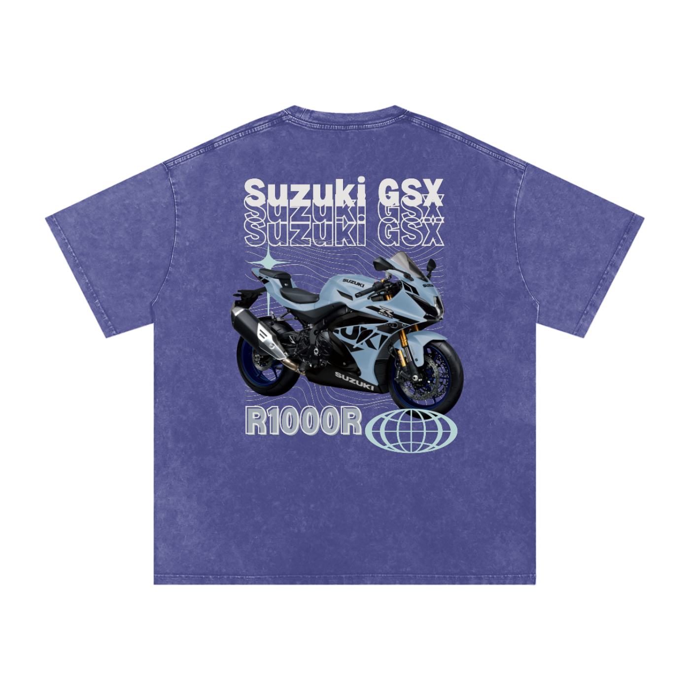 Suzuki GSX R1000R Acid Wash Oversize T-Shirt
