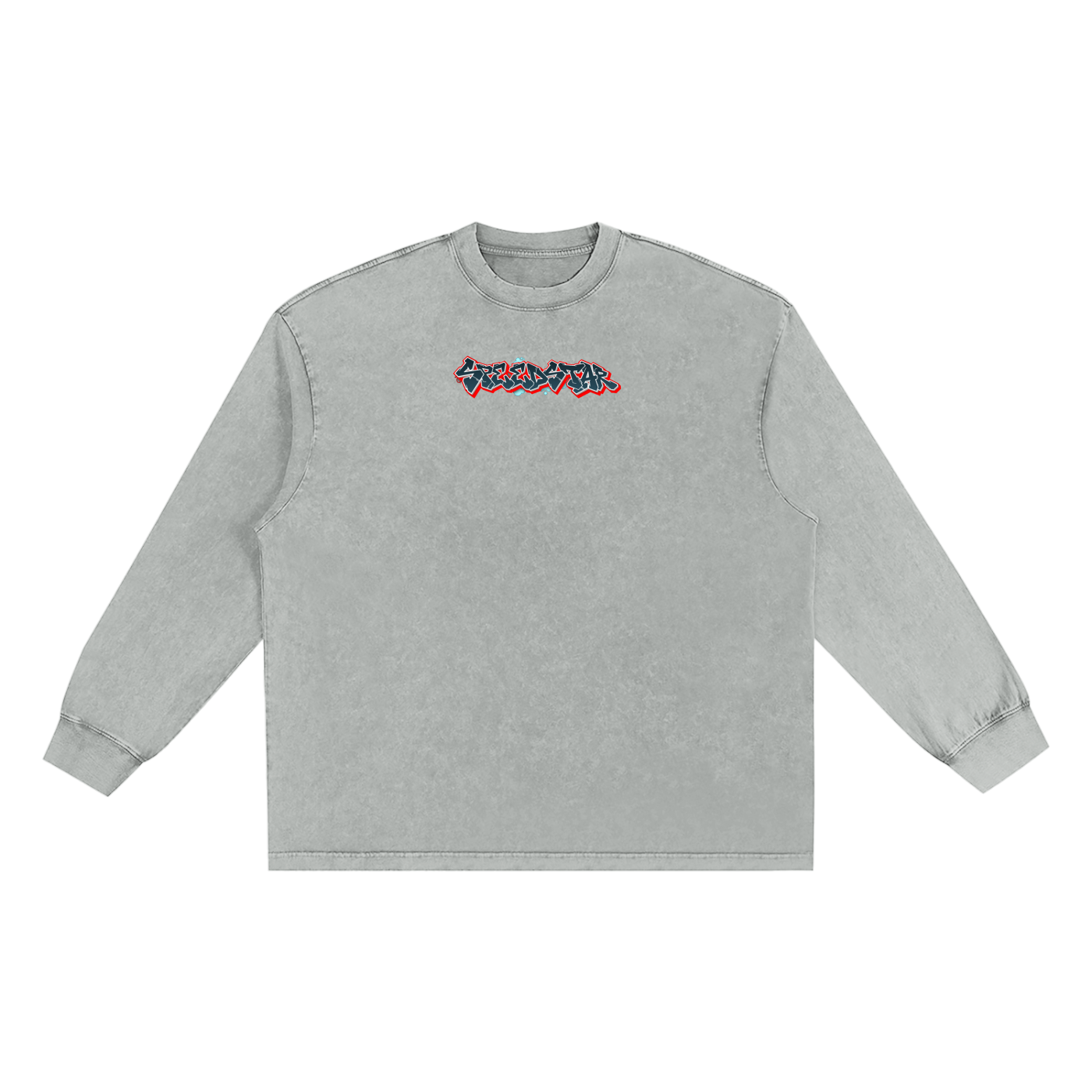 Kawasaki Ninja H2-R Snow Washed Oversize Long Sleeve T-shirt