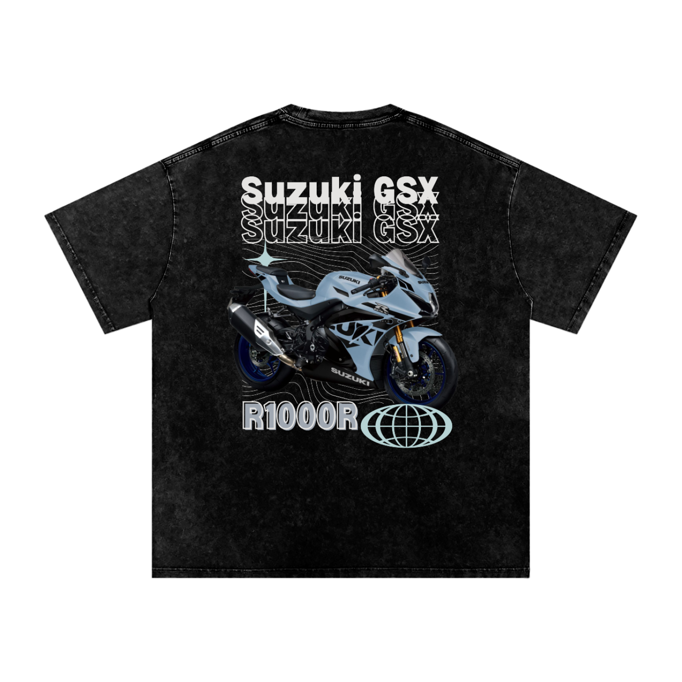 Suzuki GSX R1000R Acid Wash Oversize T-Shirt