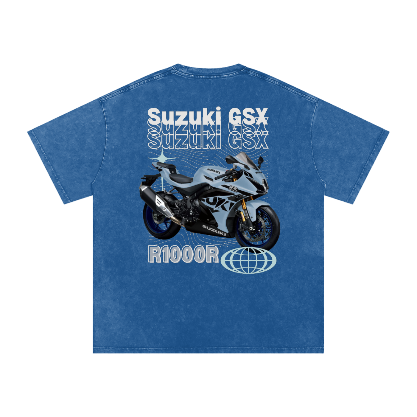 Suzuki GSX R1000R Acid Wash Oversize T-Shirt