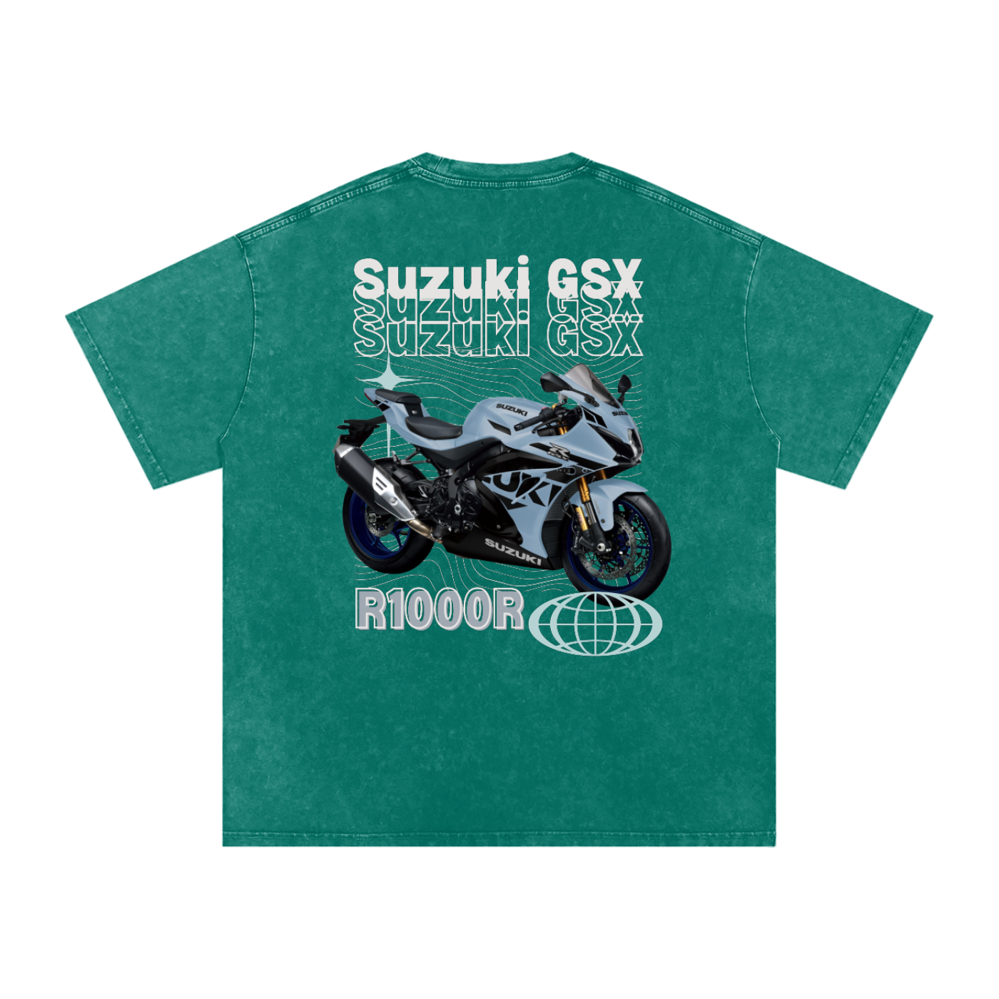 Suzuki GSX R1000R Acid Wash Oversize T-Shirt