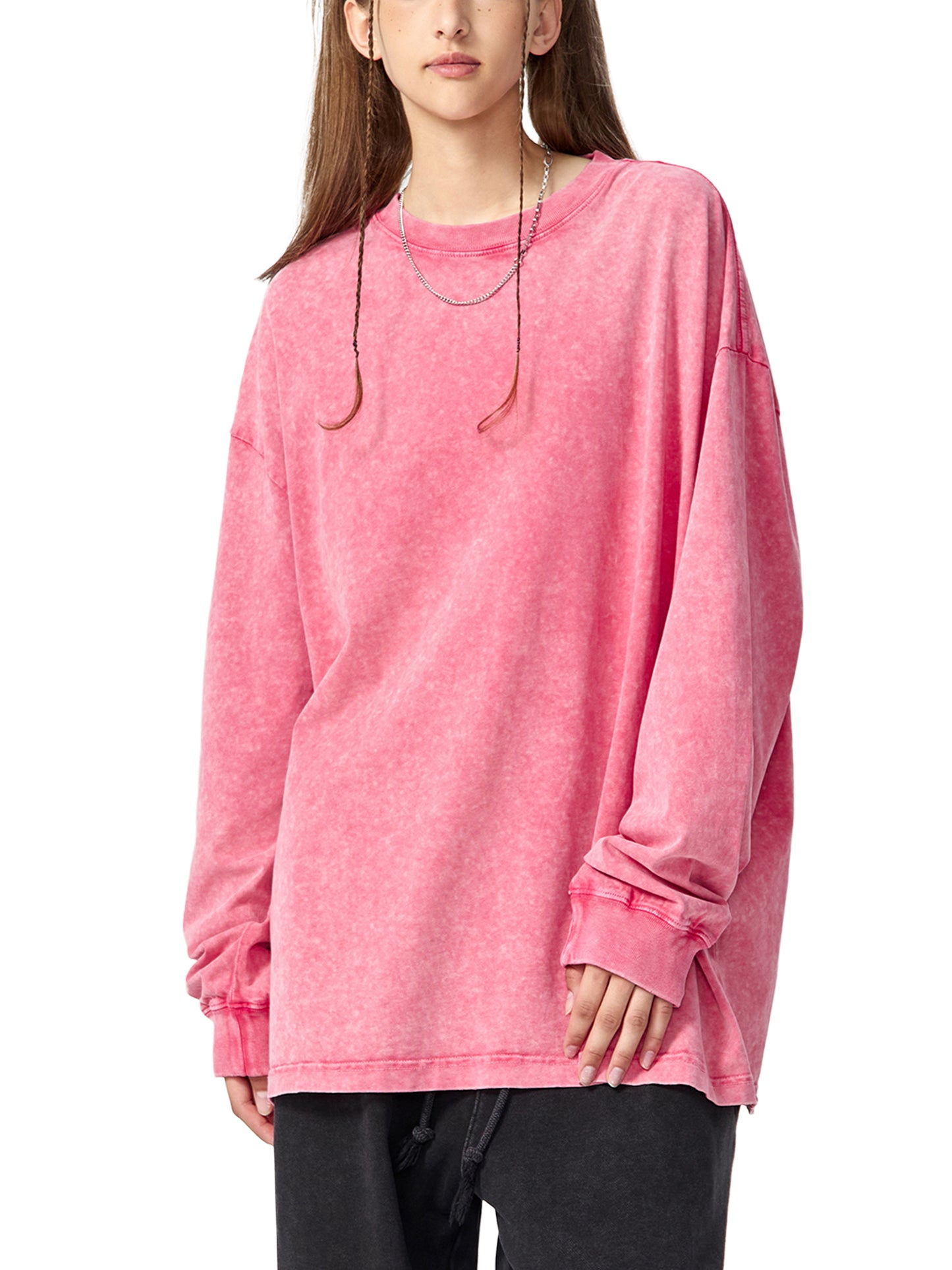 Kawasaki Ninja 636 Snow Washed Oversize Long Sleeve T-shirt