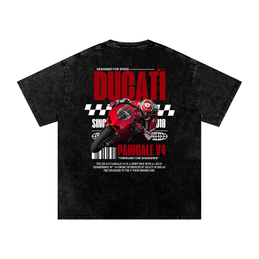 Ducati Panigale V4 Acid Wash Oversize T-Shirt