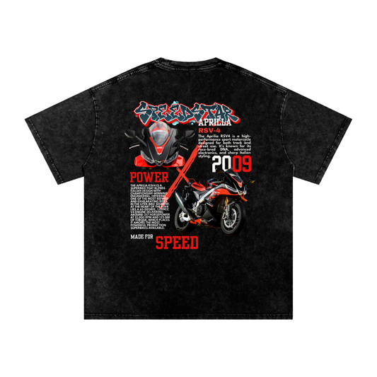 Aprilla RSV-4 Acid Wash Oversize T-Shirt